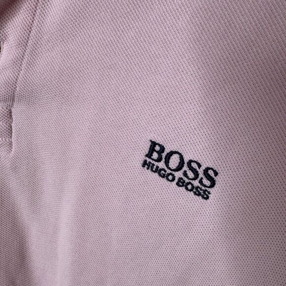 Boss Hugo Boss Shirt Mens XL Pink Polo Regular Fit Short Sleeve Cotton - Picture 5 of 11